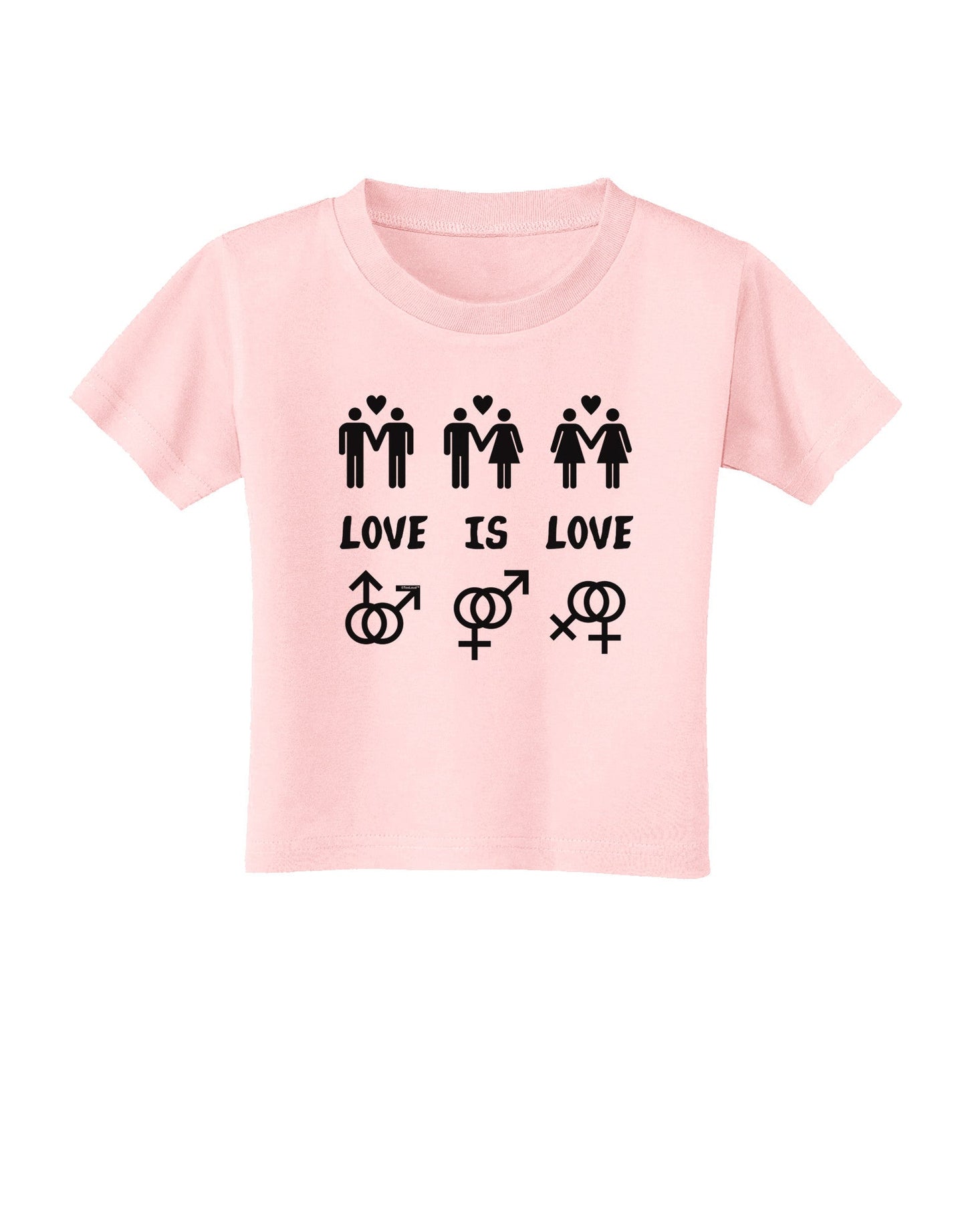 Love Is Love LGBT Marriage Equality Toddler T-Shirt-Toddler T-Shirt-TooLoud-Light-Pink-2T-Davson Sales