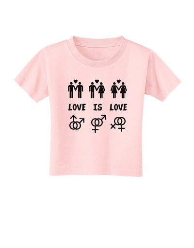 Love Is Love LGBT Marriage Equality Toddler T-Shirt-Toddler T-Shirt-TooLoud-Light-Pink-2T-Davson Sales