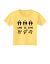 Love Is Love LGBT Marriage Equality Toddler T-Shirt-Toddler T-Shirt-TooLoud-Daffodil-Yellow-2T-Davson Sales