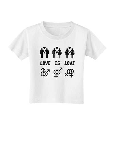 Love Is Love LGBT Marriage Equality Toddler T-Shirt-Toddler T-Shirt-TooLoud-White-2T-Davson Sales