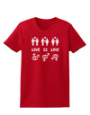 Love Is Love LGBT Marriage Equality Womens Dark T-Shirt-TooLoud-Red-X-Small-Davson Sales