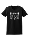 Love Is Love LGBT Marriage Equality Womens Dark T-Shirt-TooLoud-Black-X-Small-Davson Sales