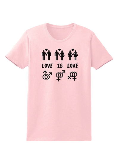 Love Is Love LGBT Marriage Equality Womens T-Shirt-Womens T-Shirt-TooLoud-PalePink-X-Small-Davson Sales