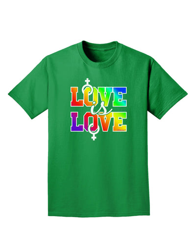 Love Is Love Lesbian Pride Adult Dark T-Shirt-Mens T-Shirt-TooLoud-Kelly-Green-Small-Davson Sales
