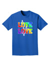 Love Is Love Lesbian Pride Adult Dark T-Shirt-Mens T-Shirt-TooLoud-Royal-Blue-Small-Davson Sales