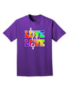 Love Is Love Lesbian Pride Adult Dark T-Shirt-Mens T-Shirt-TooLoud-Purple-Small-Davson Sales
