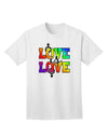 Love Is Love Lesbian Pride Adult T-Shirt-Mens T-Shirt-TooLoud-White-Small-Davson Sales
