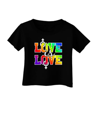 Love Is Love Lesbian Pride Infant T-Shirt Dark-Infant T-Shirt-TooLoud-Black-06-Months-Davson Sales