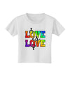 Love Is Love Lesbian Pride Toddler T-Shirt-Toddler T-Shirt-TooLoud-White-2T-Davson Sales