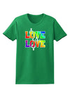 Love Is Love Lesbian Pride Womens Dark T-Shirt-Womens T-Shirt-TooLoud-Kelly-Green-X-Small-Davson Sales