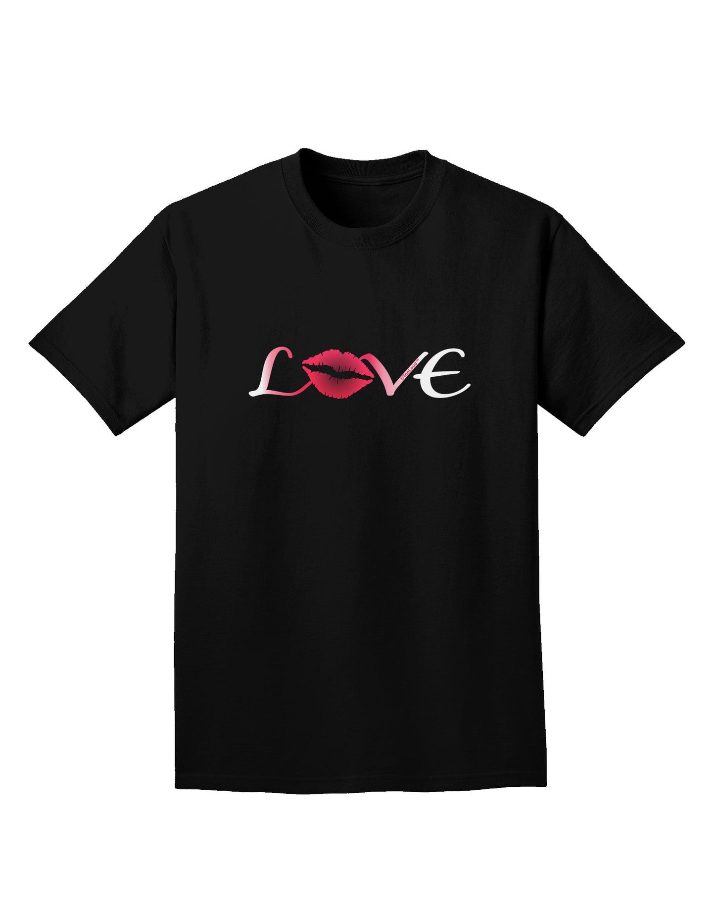 Love Kiss Adult Dark T-Shirt-Mens T-Shirt-TooLoud-Black-Small-Davson Sales
