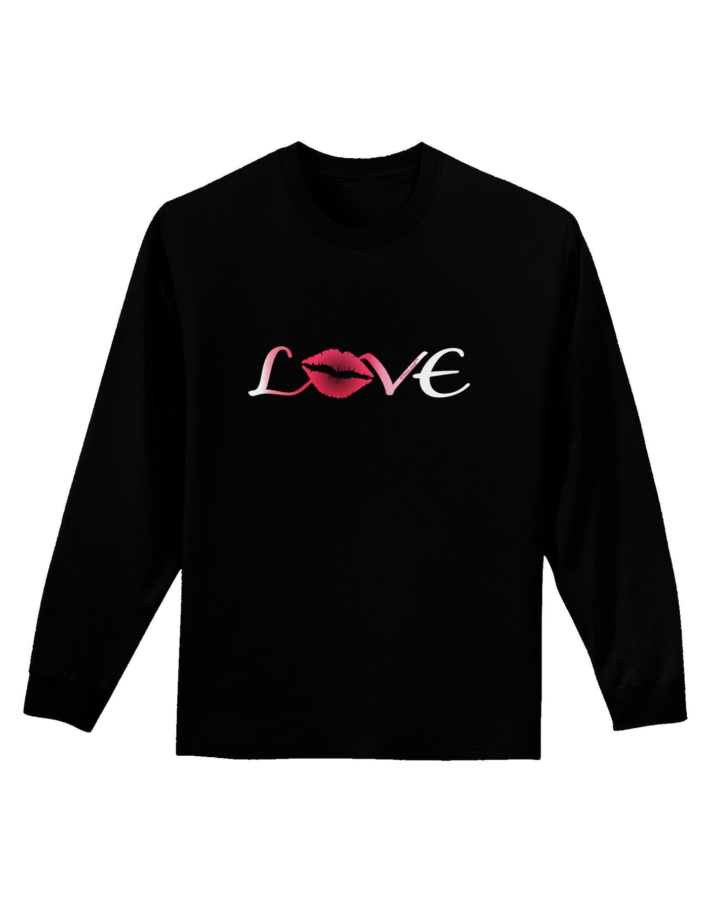 Love Kiss Adult Long Sleeve Dark T-Shirt-TooLoud-Black-Small-Davson Sales