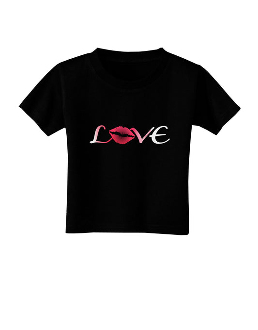 Love Kiss Toddler T-Shirt Dark-Toddler T-Shirt-TooLoud-Black-2T-Davson Sales
