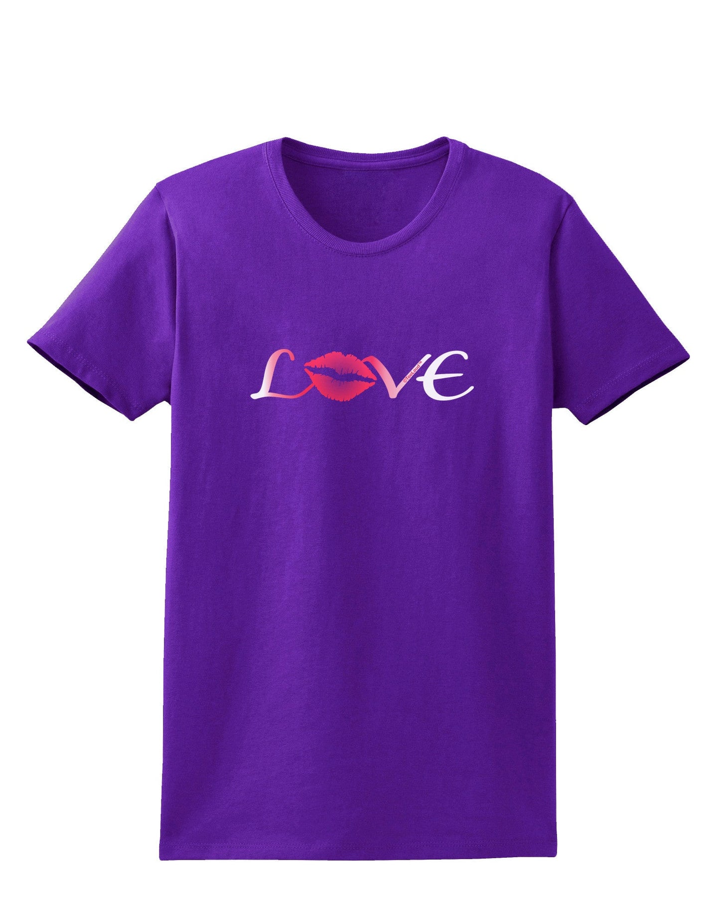 Love Kiss Womens Dark T-Shirt-Womens T-Shirt-TooLoud-Purple-X-Small-Davson Sales