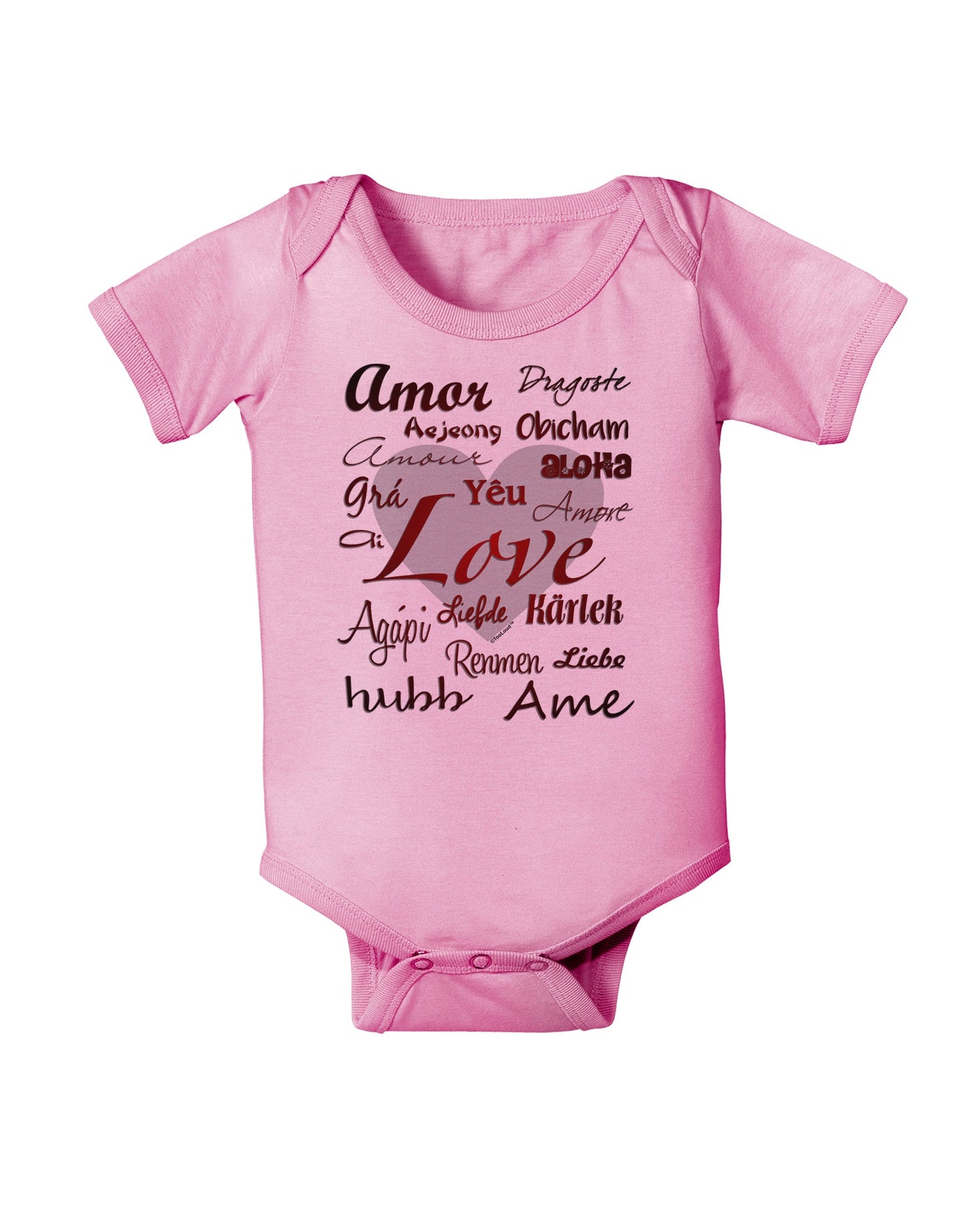 Love Languages Baby Romper Bodysuit by TooLoud-Baby Romper-TooLoud-Pink-06-Months-Davson Sales