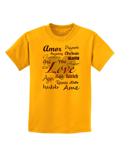 Love Languages Childrens T-Shirt by TooLoud-Childrens T-Shirt-TooLoud-Gold-X-Small-Davson Sales