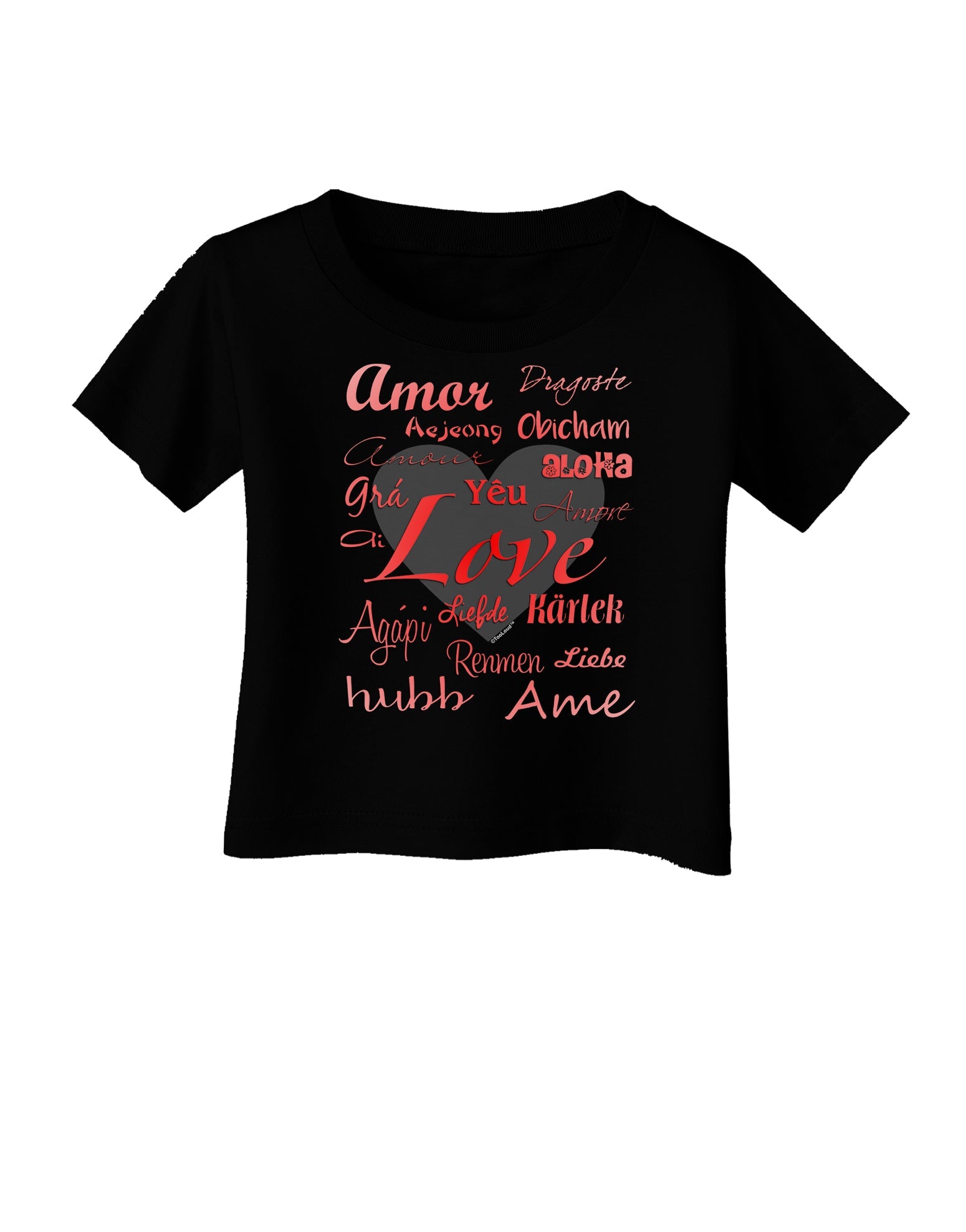 Love Languages Infant T-Shirt Dark by TooLoud-Infant T-Shirt-TooLoud-Black-06-Months-Davson Sales