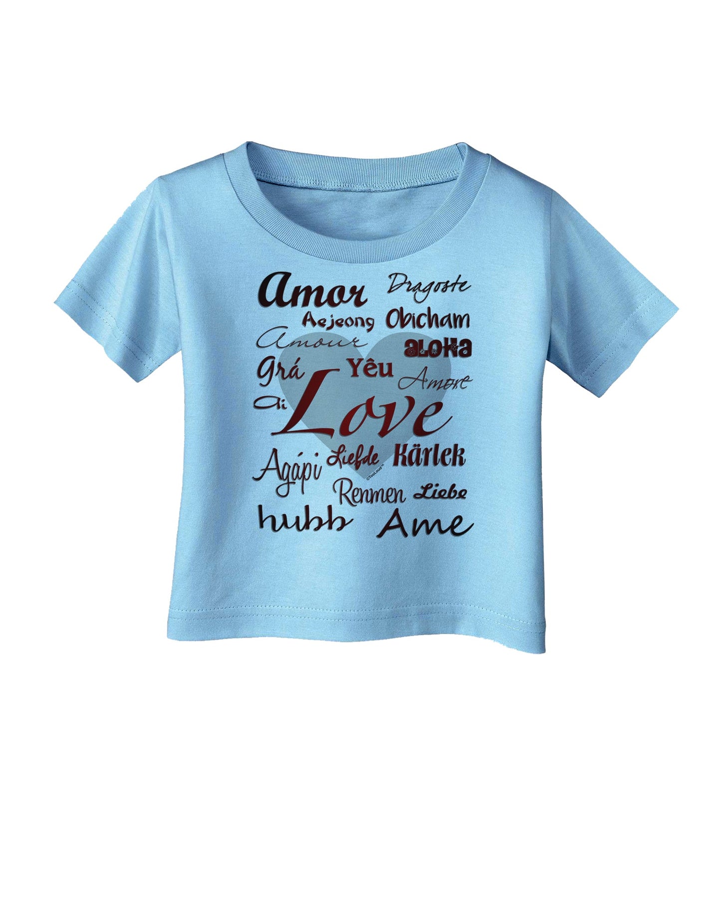 Love Languages Infant T-Shirt by TooLoud-Infant T-Shirt-TooLoud-Aquatic-Blue-06-Months-Davson Sales