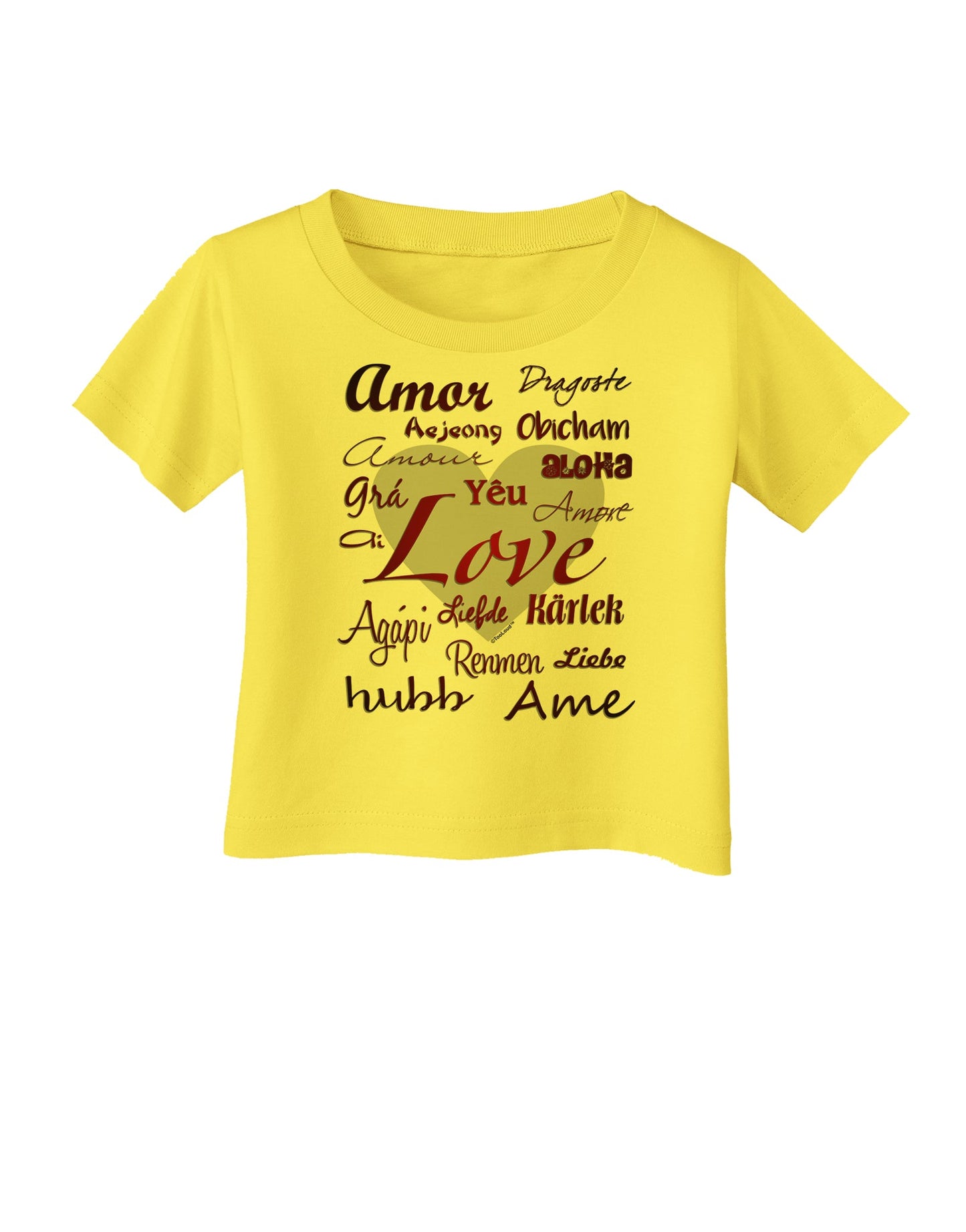 Love Languages Infant T-Shirt by TooLoud-Infant T-Shirt-TooLoud-Yellow-06-Months-Davson Sales