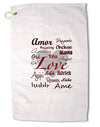 Love Languages Premium Cotton Golf Towel - 16 x 25 inch by TooLoud-Golf Towel-TooLoud-16x25"-Davson Sales