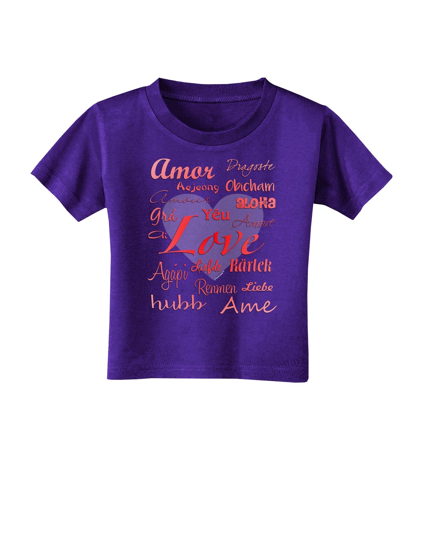 Love Languages Toddler T-Shirt Dark by TooLoud-Toddler T-Shirt-TooLoud-Purple-2T-Davson Sales