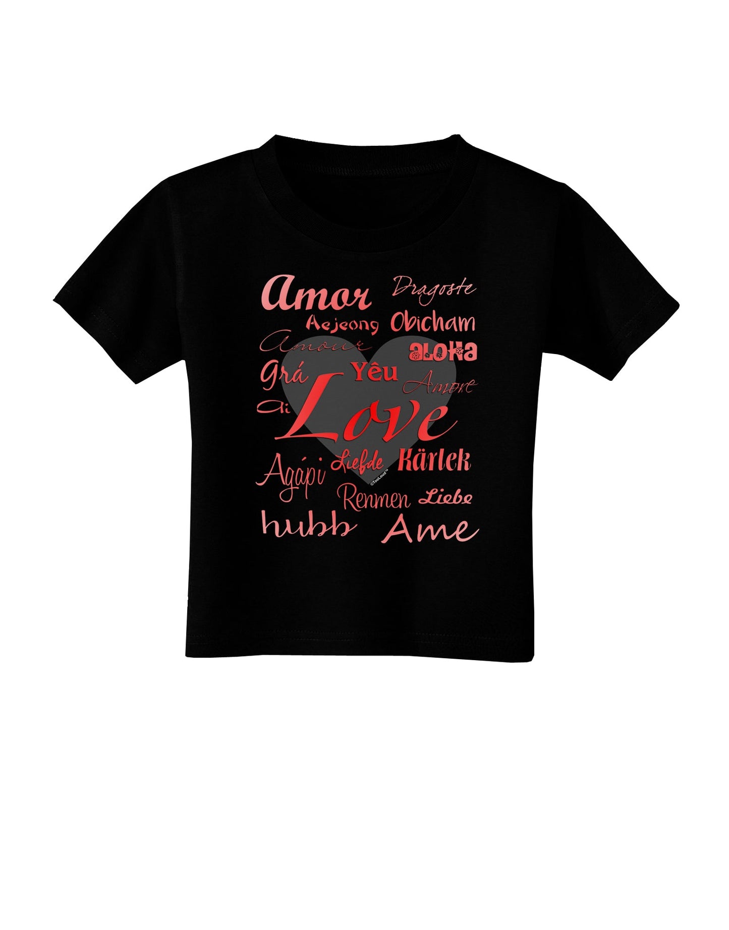 Love Languages Toddler T-Shirt Dark by TooLoud-Toddler T-Shirt-TooLoud-Black-2T-Davson Sales