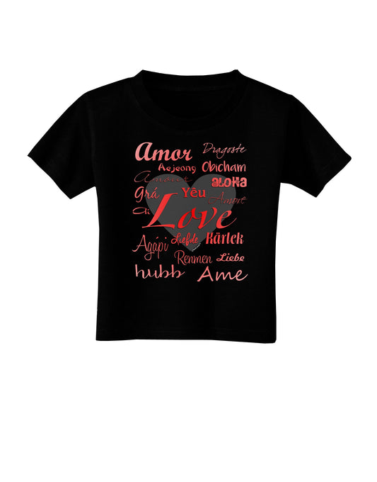 Love Languages Toddler T-Shirt Dark by TooLoud-Toddler T-Shirt-TooLoud-Black-2T-Davson Sales