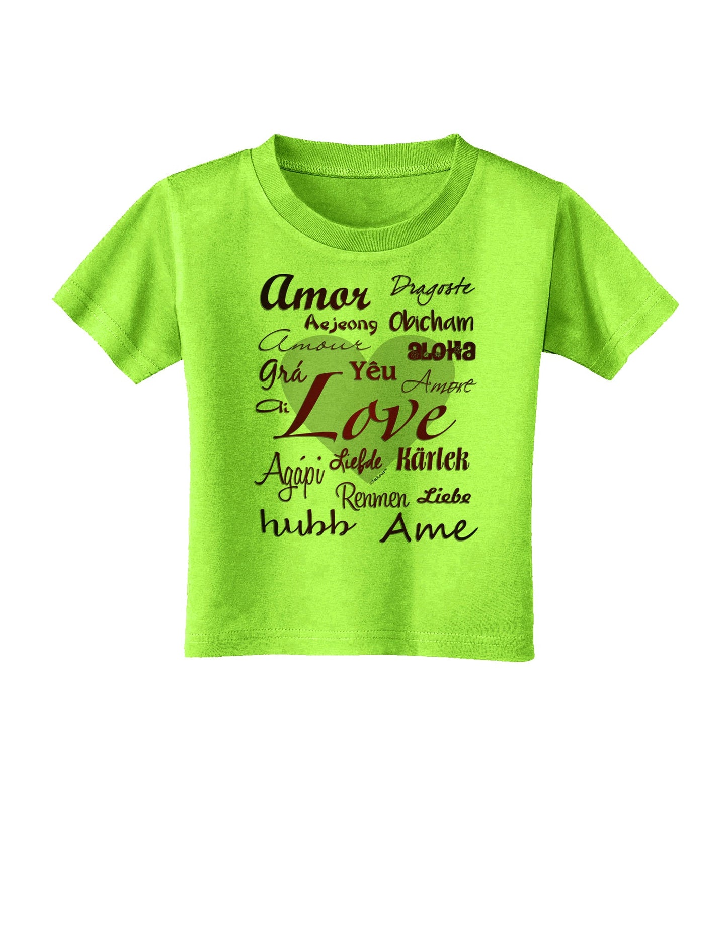Love Languages Toddler T-Shirt by TooLoud-Toddler T-Shirt-TooLoud-Lime-Green-2T-Davson Sales