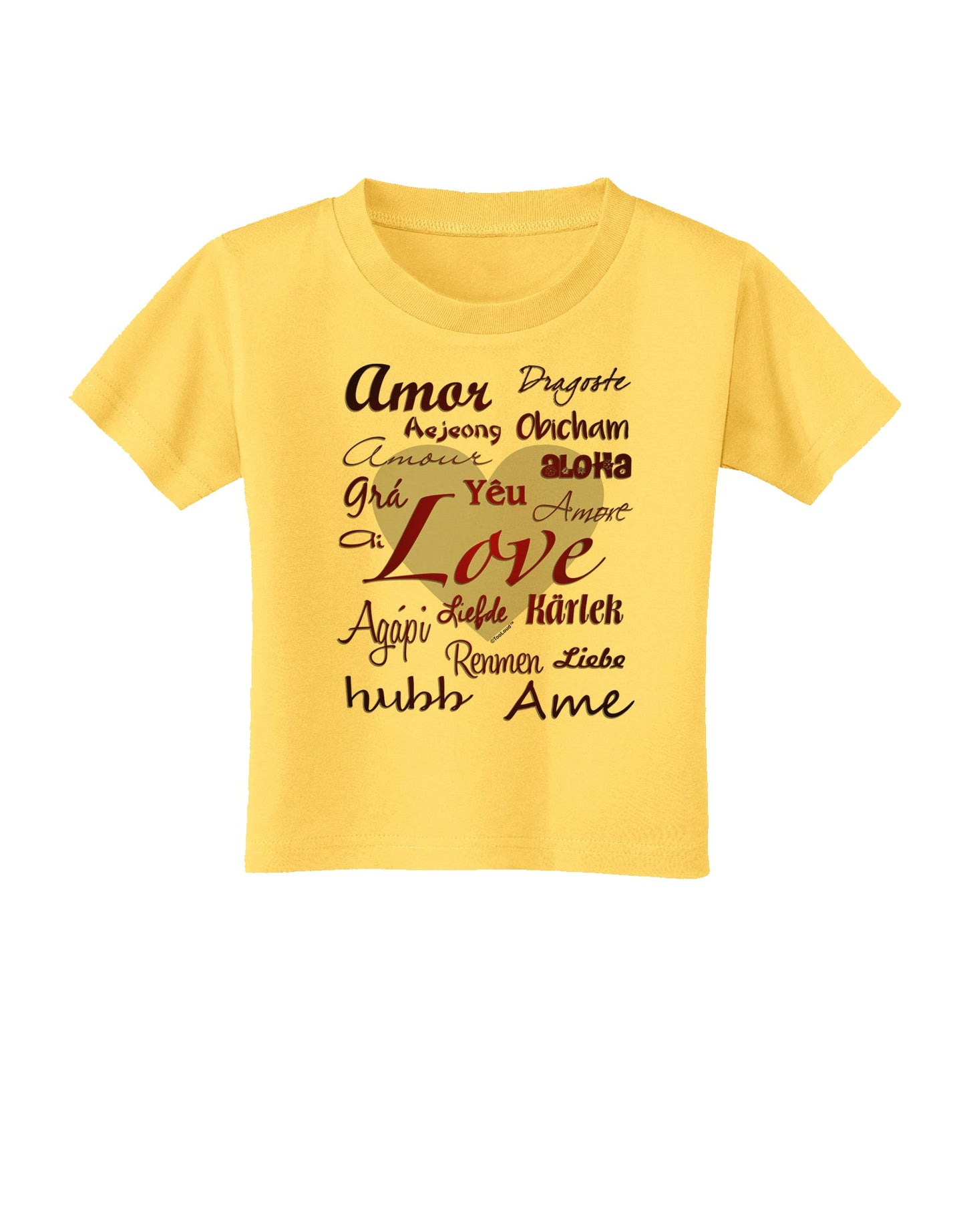 Love Languages Toddler T-Shirt by TooLoud-Toddler T-Shirt-TooLoud-Yellow-2T-Davson Sales