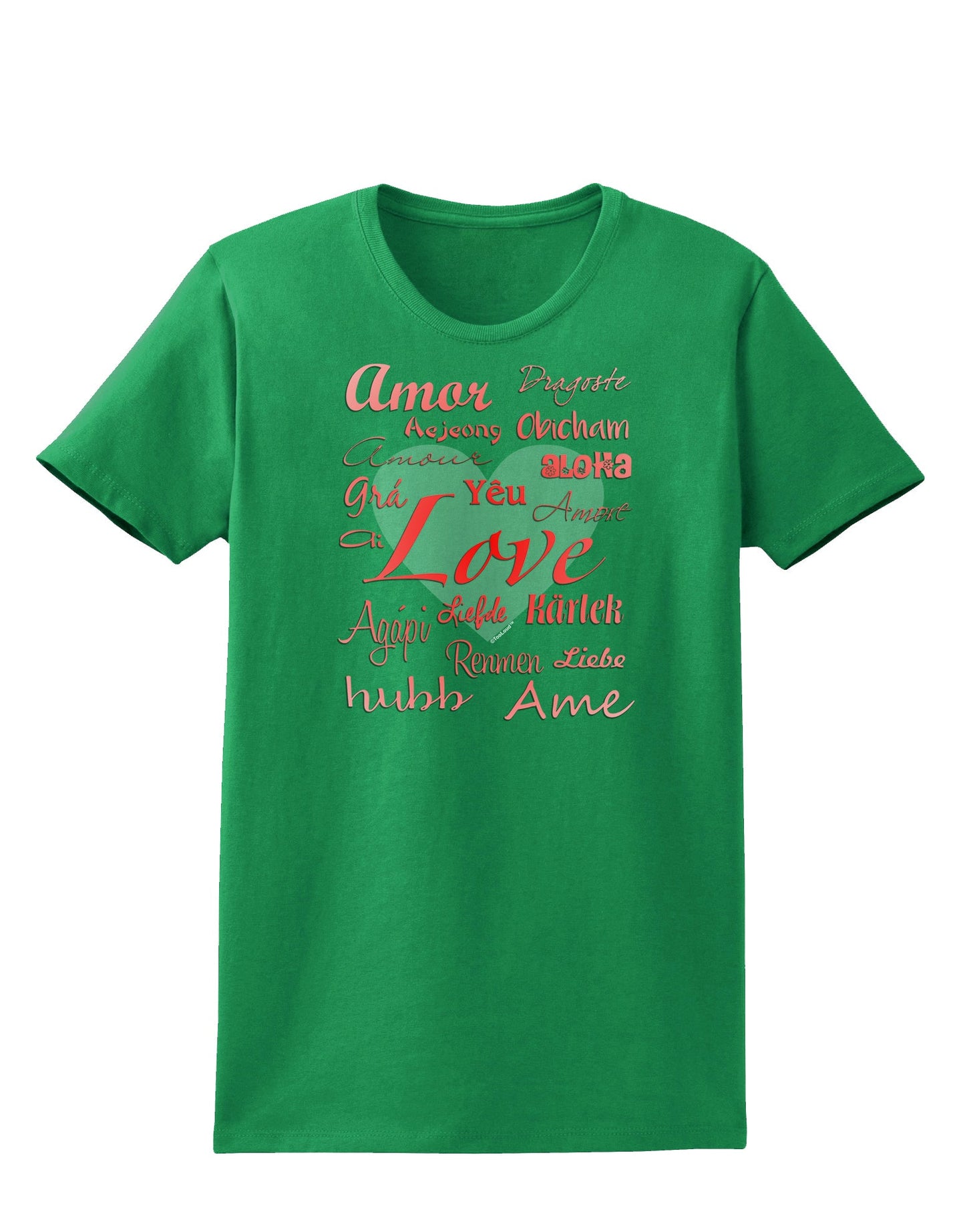 Love Languages Womens Dark T-Shirt by TooLoud-Womens T-Shirt-TooLoud-Kelly-Green-X-Small-Davson Sales
