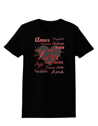 Love Languages Womens Dark T-Shirt by TooLoud-Womens T-Shirt-TooLoud-Black-X-Small-Davson Sales