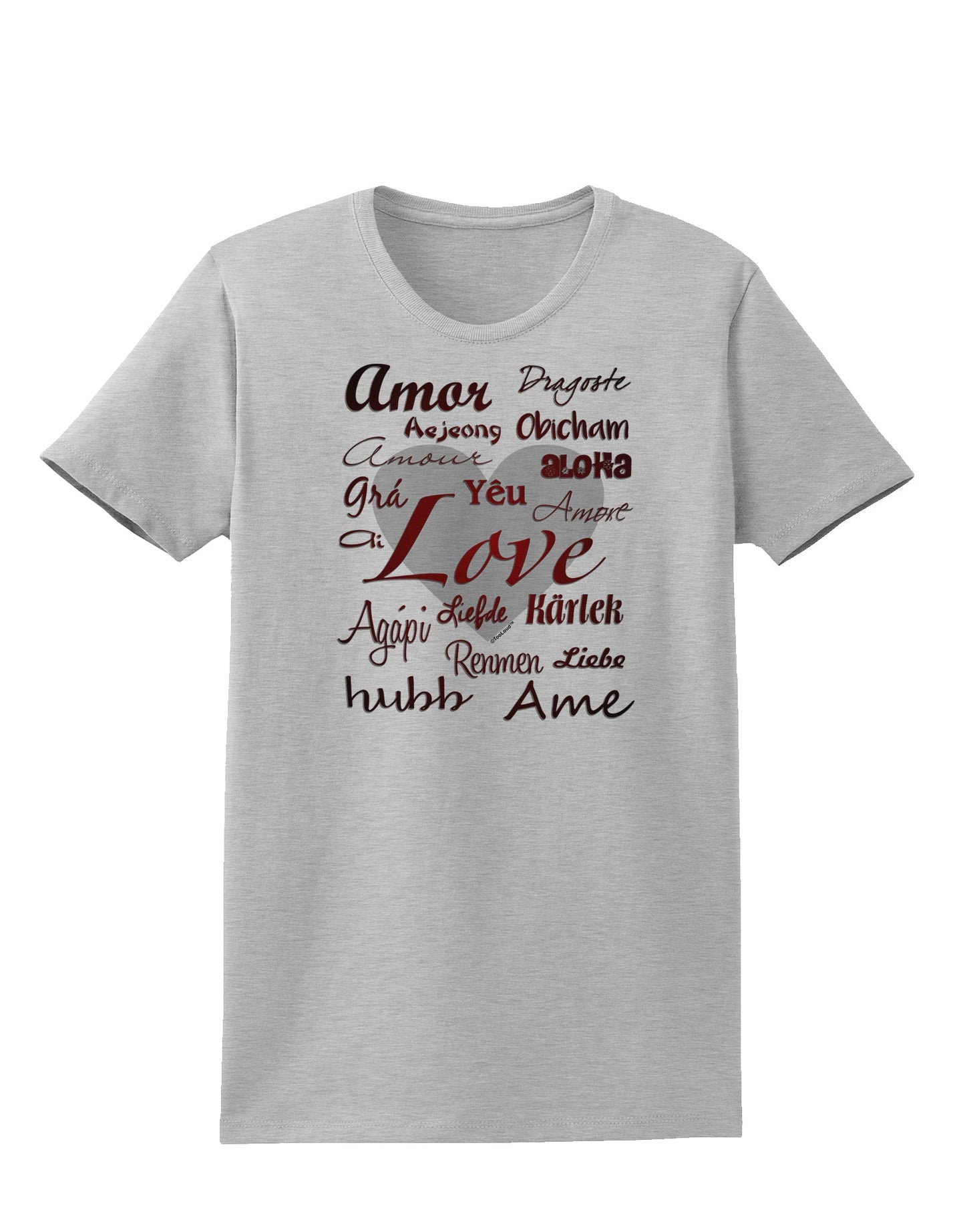 Love Languages Womens T-Shirt by TooLoud-Womens T-Shirt-TooLoud-AshGray-X-Small-Davson Sales