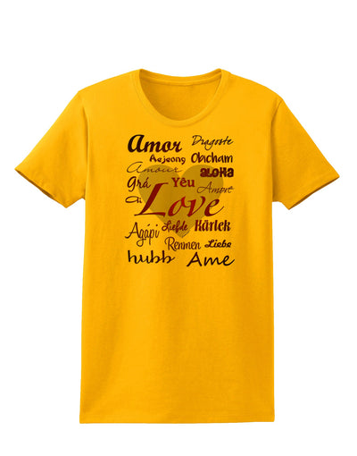 Love Languages Womens T-Shirt by TooLoud-Womens T-Shirt-TooLoud-Gold-X-Small-Davson Sales