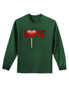 Love Lollipop Adult Long Sleeve Dark T-Shirt-TooLoud-Dark-Green-Small-Davson Sales