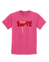 Love Lollipop Childrens Dark T-Shirt-Childrens T-Shirt-TooLoud-Sangria-X-Small-Davson Sales