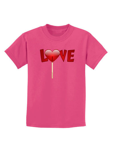 Love Lollipop Childrens Dark T-Shirt-Childrens T-Shirt-TooLoud-Sangria-X-Small-Davson Sales