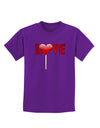 Love Lollipop Childrens Dark T-Shirt-Childrens T-Shirt-TooLoud-Purple-X-Small-Davson Sales