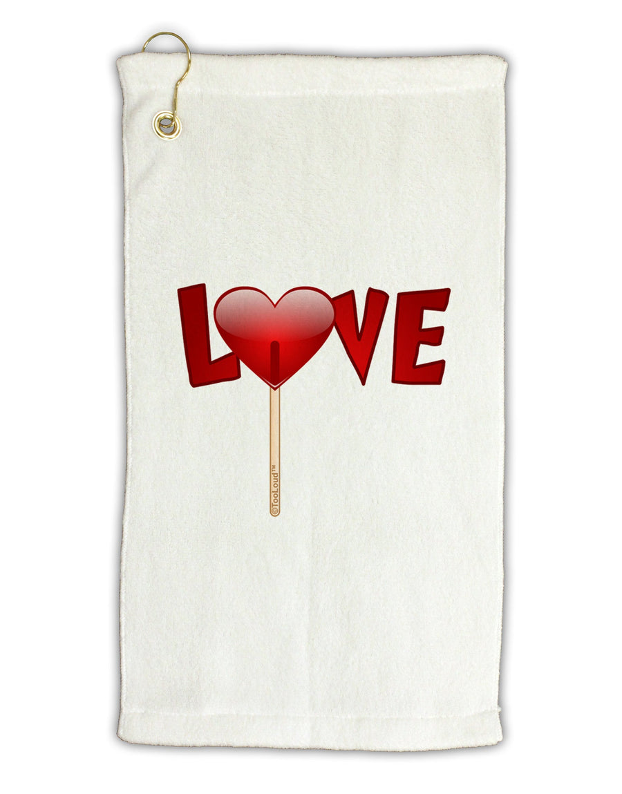 Love Lollipop Micro Terry Gromet Golf Towel 11&#x22;x19-Golf Towel-TooLoud-White-Davson Sales