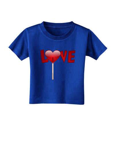 Love Lollipop Toddler T-Shirt Dark-Toddler T-Shirt-TooLoud-Royal-Blue-2T-Davson Sales