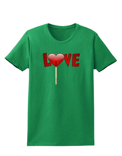 Love Lollipop Womens Dark T-Shirt-TooLoud-Kelly-Green-X-Small-Davson Sales