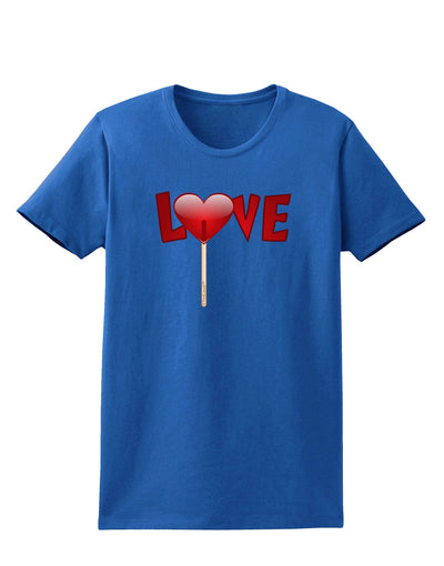 Love Lollipop Womens Dark T-Shirt-TooLoud-Royal-Blue-X-Small-Davson Sales