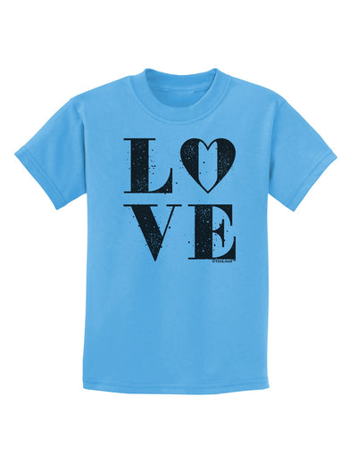 Love Splatter Childrens T-Shirt-Childrens T-Shirt-TooLoud-Aquatic-Blue-X-Small-Davson Sales