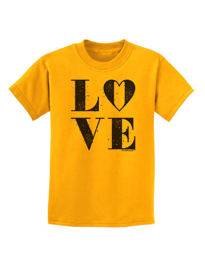 Love Splatter Childrens T-Shirt-Childrens T-Shirt-TooLoud-Gold-X-Small-Davson Sales