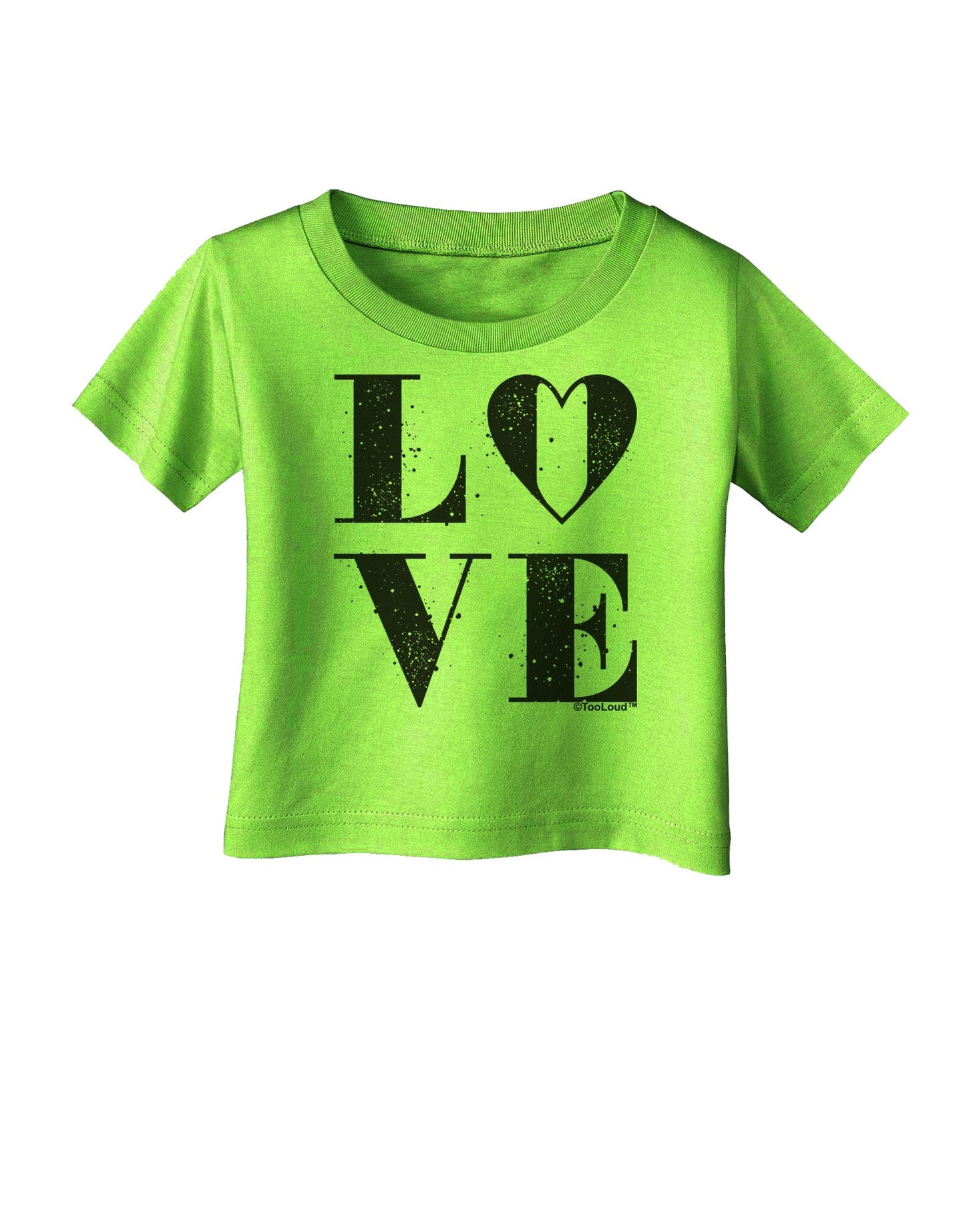 Love Splatter Infant T-Shirt-Infant T-Shirt-TooLoud-Lime-Green-06-Months-Davson Sales