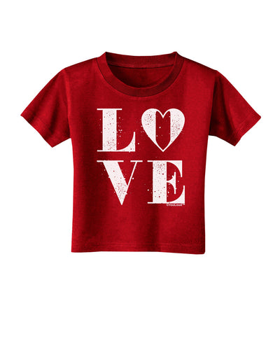 Love Splatter Toddler T-Shirt Dark-Toddler T-Shirt-TooLoud-Red-2T-Davson Sales