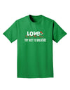 Love - Try Not To Breathe Adult Dark T-Shirt-Mens T-Shirt-TooLoud-Kelly-Green-Small-Davson Sales