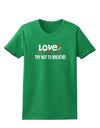 Love - Try Not To Breathe Womens Dark T-Shirt-Womens T-Shirt-TooLoud-Kelly-Green-X-Small-Davson Sales