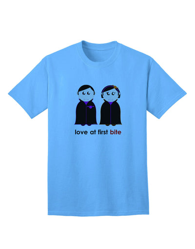 Love at First Bite: Exclusive Vampire Couple Halloween Adult T-Shirt Collection-Mens T-shirts-TooLoud-Aquatic-Blue-Small-Davson Sales