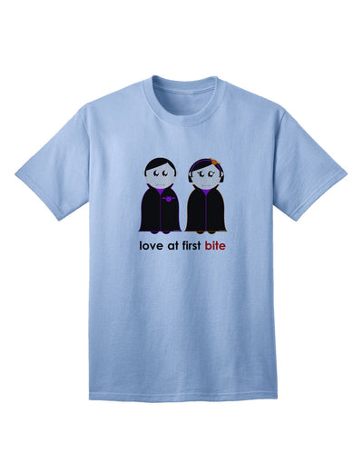 Love at First Bite: Exclusive Vampire Couple Halloween Adult T-Shirt Collection-Mens T-shirts-TooLoud-Light-Blue-Small-Davson Sales