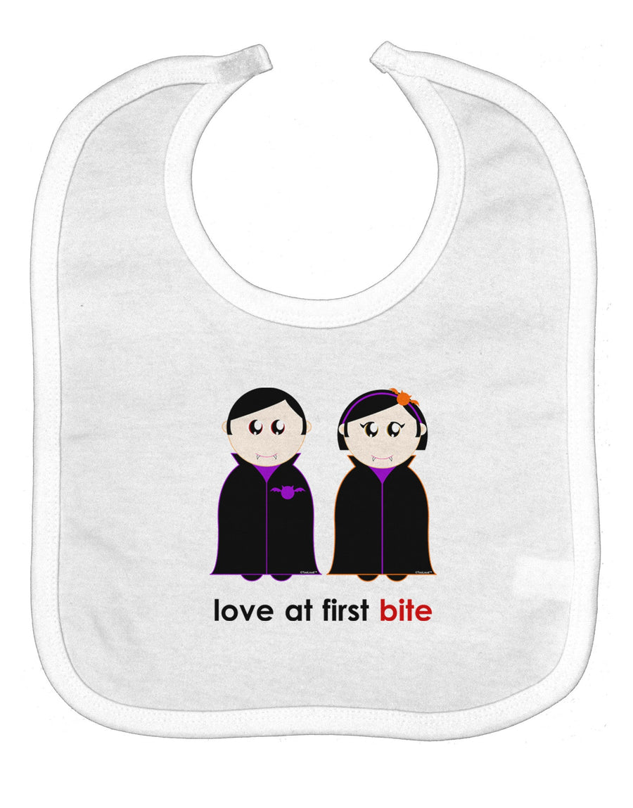 Love at First Bite Vampire Couple Halloween Baby Bib